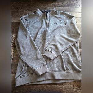 Under Armour Men’s Light Gray Half-Zip Performance Sweater Cold Gear